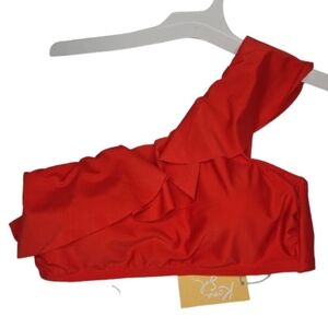 Kona Sol One Shoulder WomenBikini Top OldMoney Romantic Sweetheart Cute Swimcore